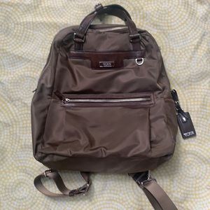 Tumi olive nylon back pack